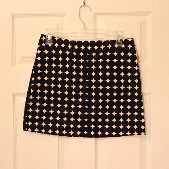 J.CREW POLKA DOT SKIRT - BLUE AND WHITE - Picture 7 of 7